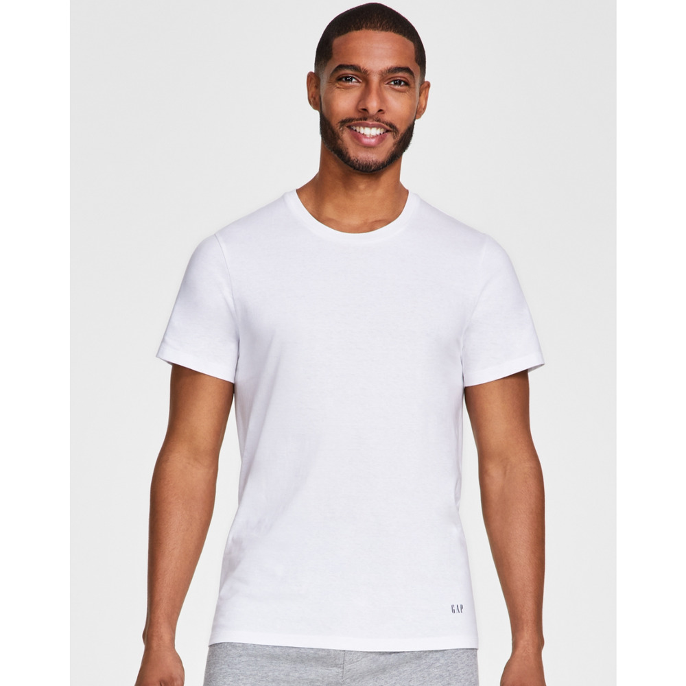 GAP Men 3-Pk. Cotton Crewneck Undershirt White Size S